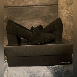 Kenneth Cole New York, size 6, leather and suede, black, block heel, shoes